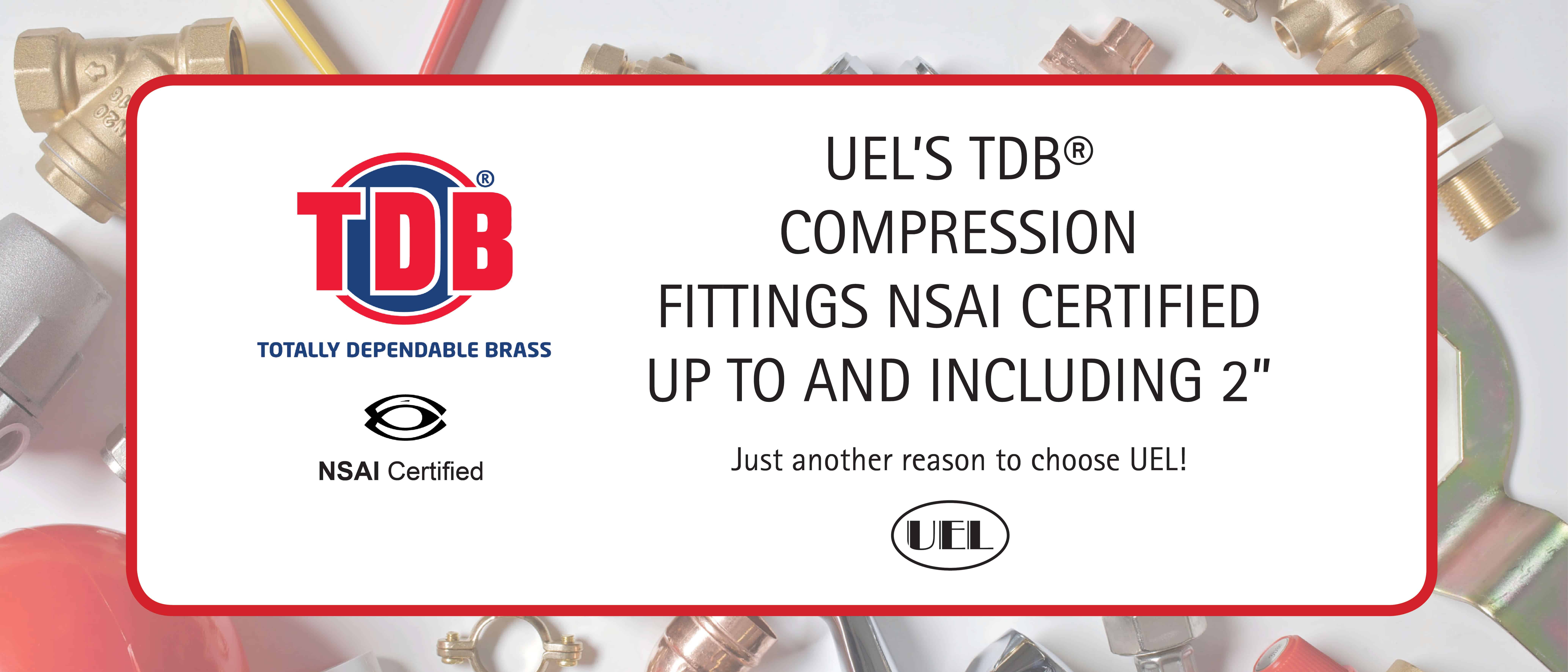 TDB® 2” fittings accredited with NSAI certification